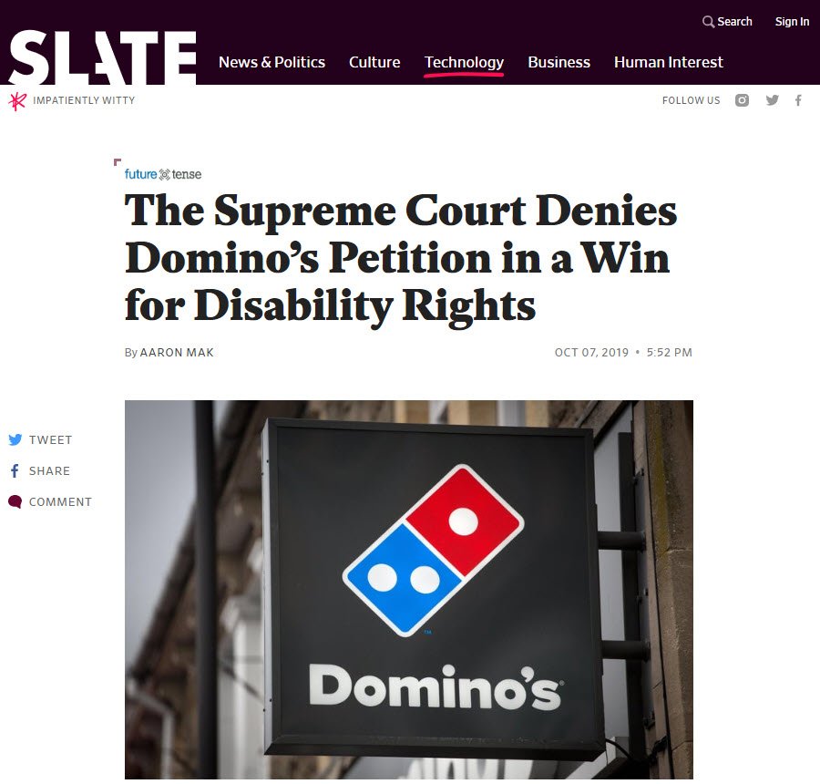 ADA Compliance Slate Supreme Court