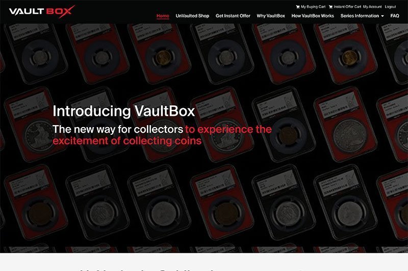 VaultBox Website Screenshot