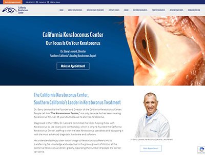 Home page from the California Keratoconus Center
