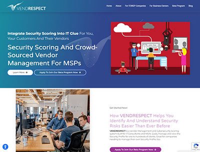 Home page from VendRespect