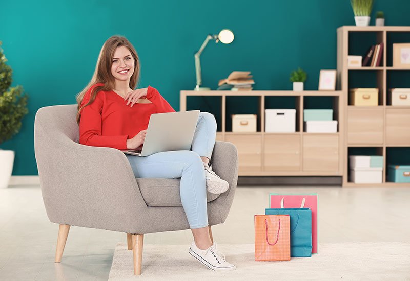 Consumers are protected by website privacy laws all over the world online shopper with laptop